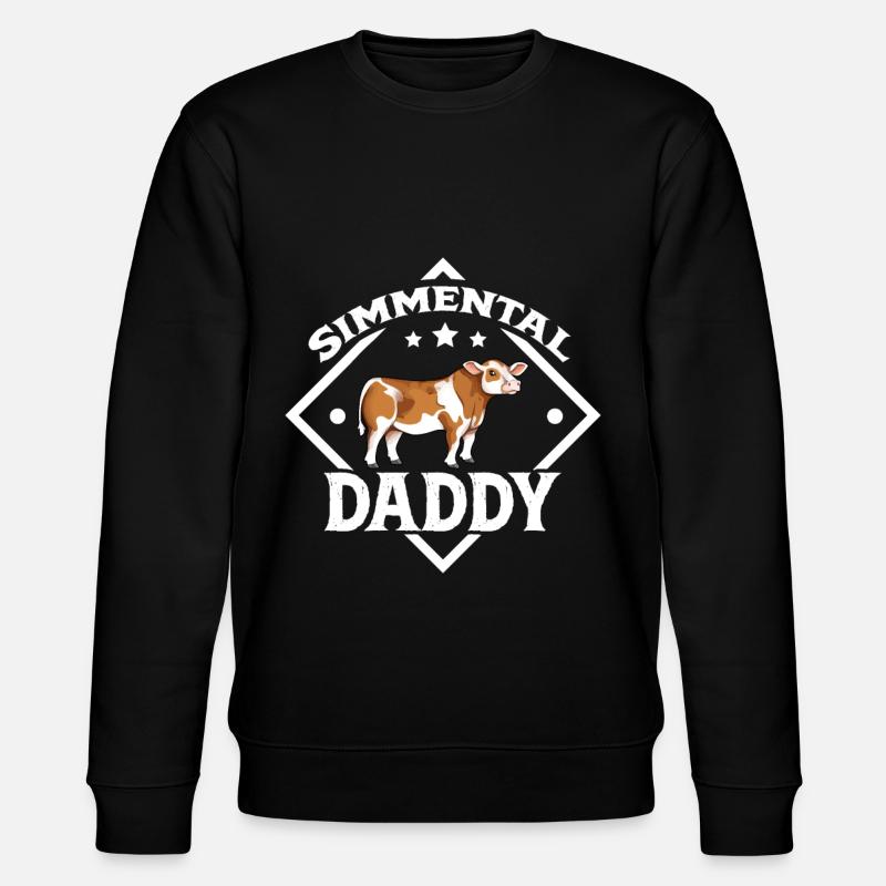 Simmental Daddy - Simmental Beef - Stanley/Stella CHANGER Unisex Organic Sweatshirt - black