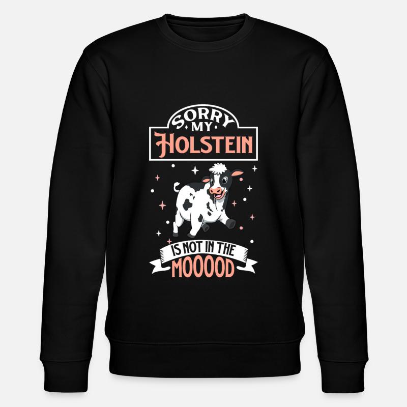 Pas d’humeur - Holstein - Sweat bio CHANGER Stanley/Stella Unisexe - noir