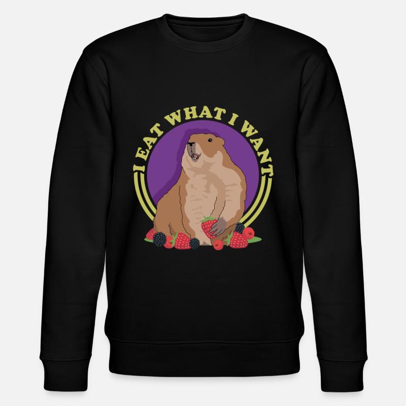Murmeltiere Mankai Groundhog Munggen Geschenk - Stanley/Stella Unisex Bio-Sweatshirt CHANGER  - Schwarz