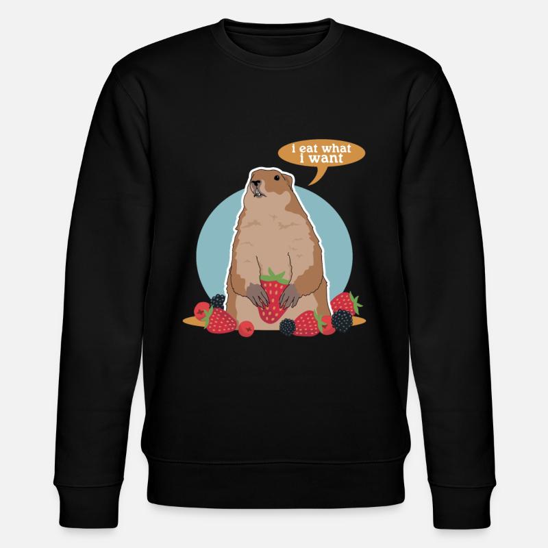 Murmeltiere Munggen Mankai Groundhog Geschenk - Stanley/Stella Unisex Bio-Sweatshirt CHANGER  - Schwarz