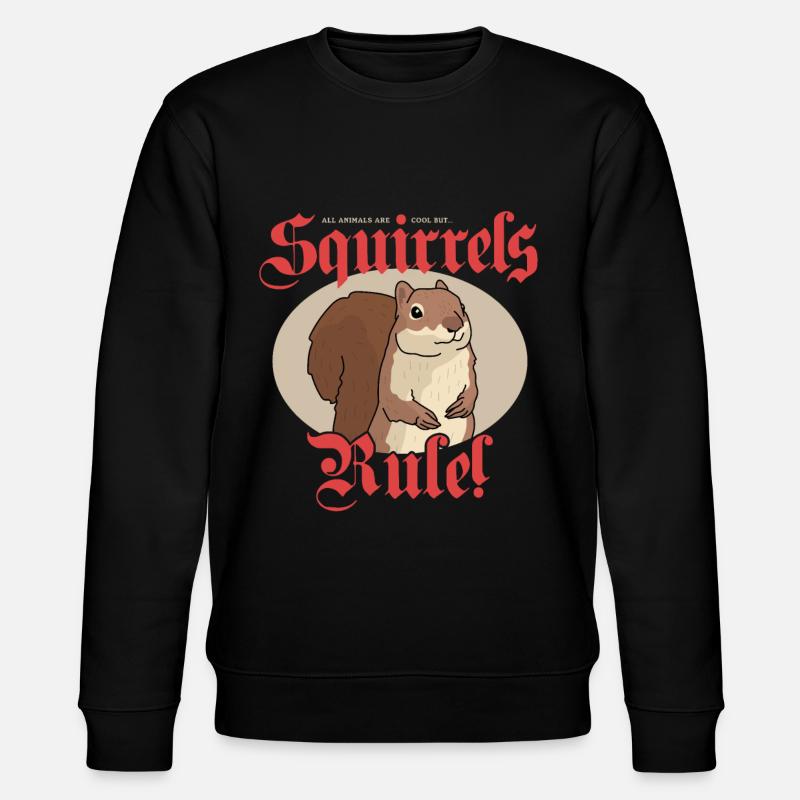 Süßes Eichhörnchen Grauhörnchen Hörnchen Geschenk - Stanley/Stella Unisex Bio-Sweatshirt CHANGER  - Schwarz