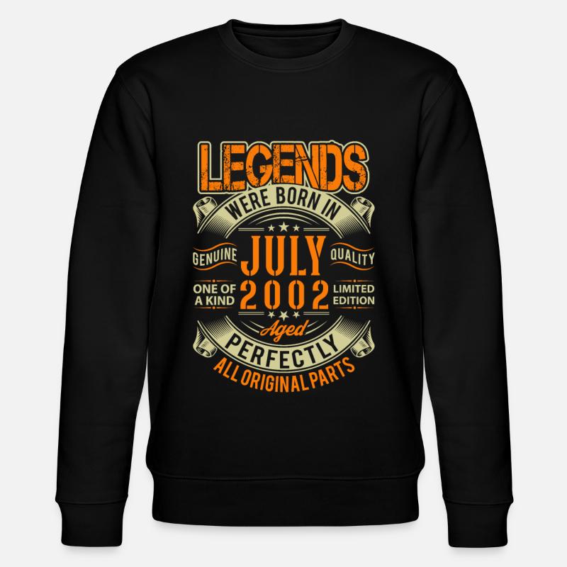 2002 Juillet Birthday Legend - Sweat bio CHANGER Stanley/Stella Unisexe - noir