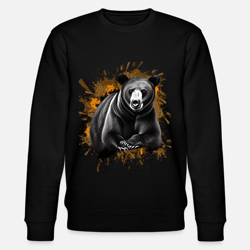 Bär - Stanley/Stella Unisex Bio-Sweatshirt CHANGER  - Schwarz
