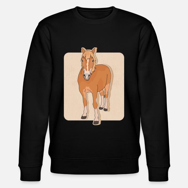 Haflinger Pferde Haffi Pferdebesitzer Geschenk - Stanley/Stella Unisex Bio-Sweatshirt CHANGER  - Schwarz
