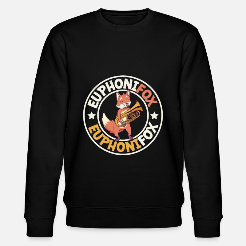 Euphonifox - Fuchs mit Euphonium - Stanley/Stella Unisex Bio-Sweatshirt CHANGER - Schwarz