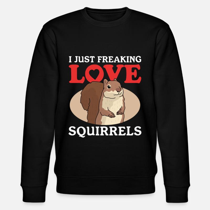 Cute Squirrel Squirrel Gift - Stanley/Stella CHANGER Unisex Organic Sweatshirt - black
