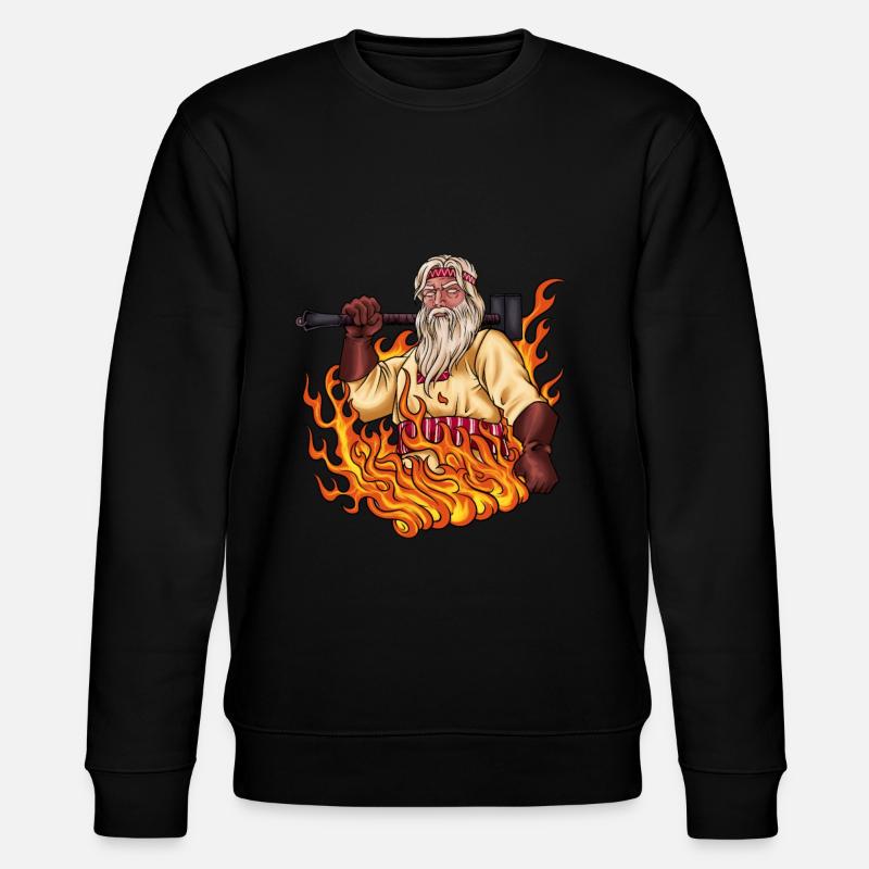 Slawischer Gott Svarog - Stanley/Stella Unisex Bio-Sweatshirt CHANGER  - Schwarz