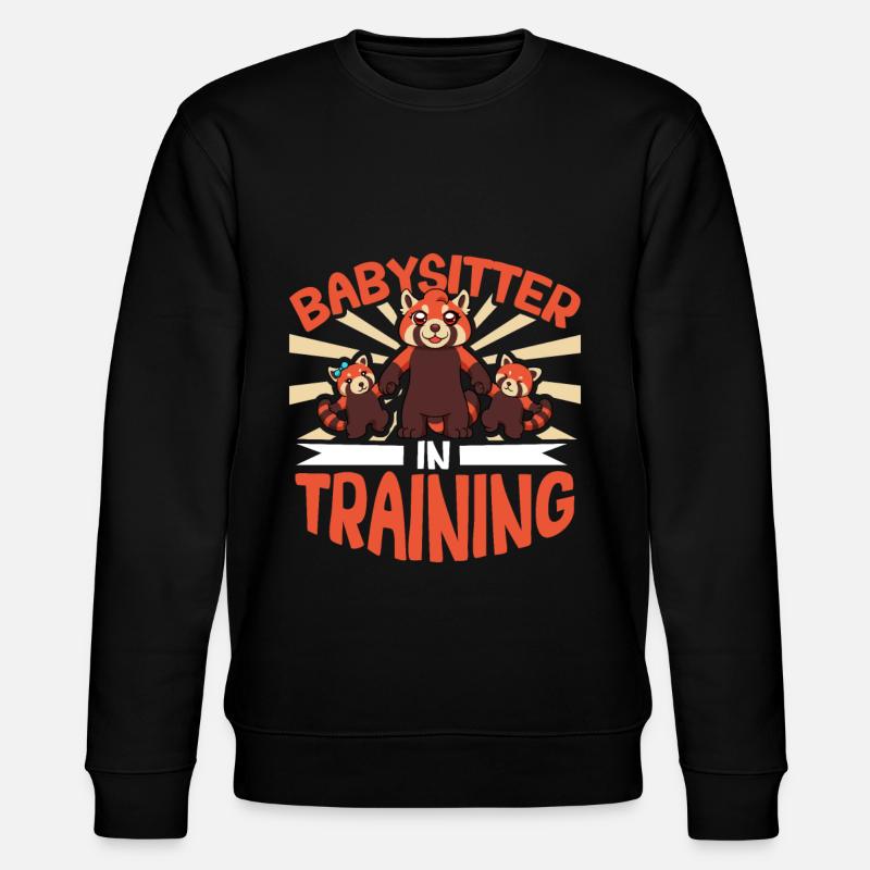 Babysitter in training - Babysitter - Stanley/Stella Unisex Bio-Sweatshirt CHANGER  - Schwarz