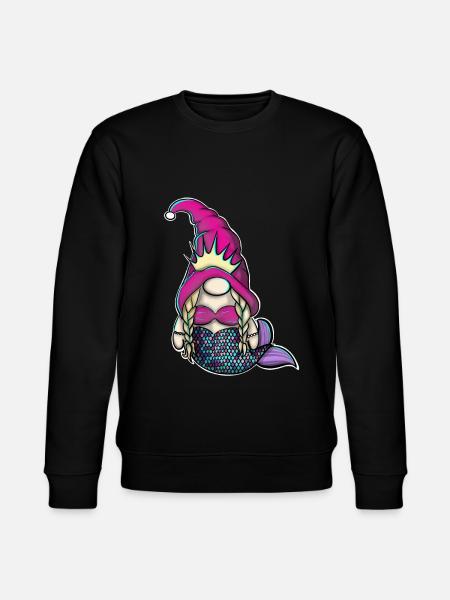 Mermaid Gnome Gnome - Stanley/Stella CHANGER Unisex Organic Sweatshirt - black