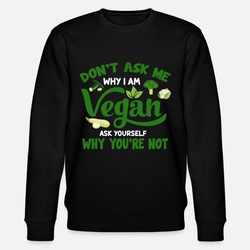 Vegan Veganismus - Stanley/Stella Unisex Bio-Sweatshirt CHANGER  - Schwarz