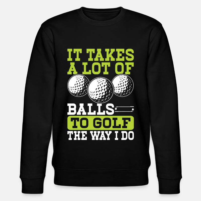 Golf Golfer - Stanley/Stella Unisex Bio-Sweatshirt CHANGER  - Schwarz