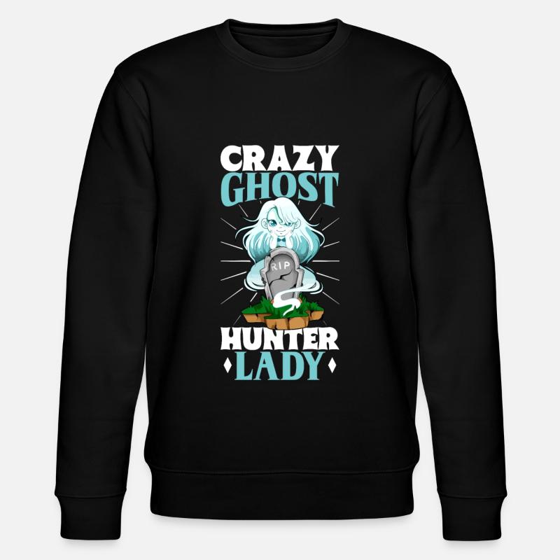 Crazy Ghostbusters Lady - Stanley/Stella CHANGER Unisex Organic Sweatshirt - black