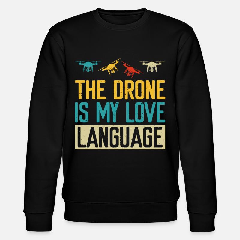 Drohne - Stanley/Stella Unisex Bio-Sweatshirt CHANGER  - Schwarz