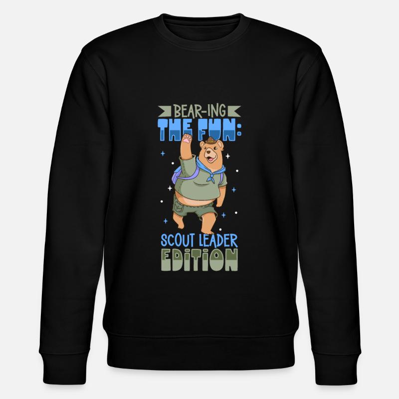 Bär - Pfadfinderlehrer - Stanley/Stella Unisex Bio-Sweatshirt CHANGER - Schwarz