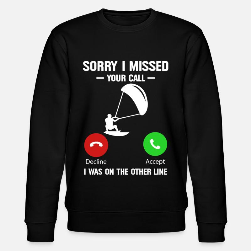 Kitesurf Kitesurfer Kiteboard Kitesurfen - Stanley/Stella Unisex Bio-Sweatshirt CHANGER  - Schwarz