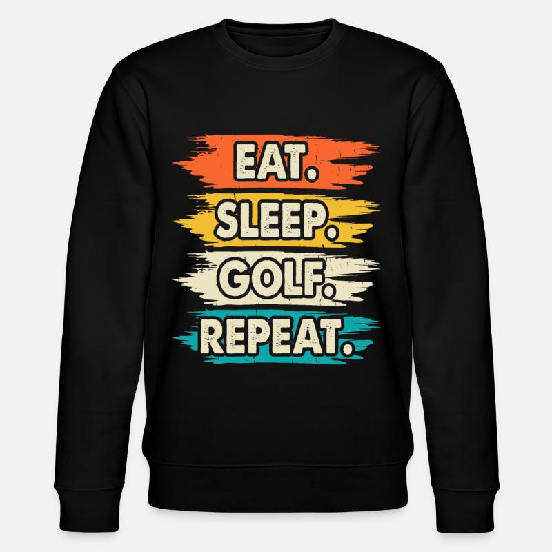 Golf Golfer - Stanley/Stella Unisex Bio-Sweatshirt CHANGER  - Schwarz