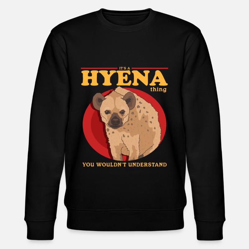 Hyäne Hyänen Tüpfelhyäne Geschenk - Stanley/Stella Unisex Bio-Sweatshirt CHANGER  - Schwarz