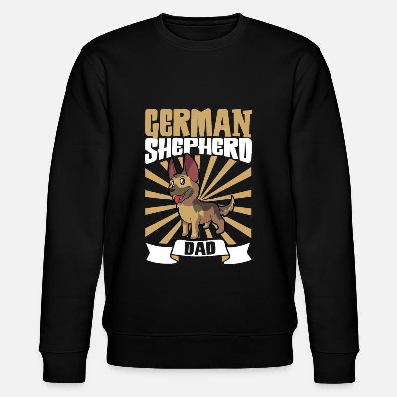 Papa berger allemand - Schäferhund - Sweat bio CHANGER Stanley/Stella Unisexe - noir