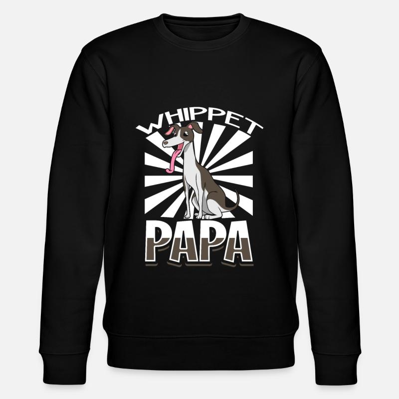 Whippet Daddy - Whippet - Stanley/Stella CHANGER Unisex Organic Sweatshirt - black