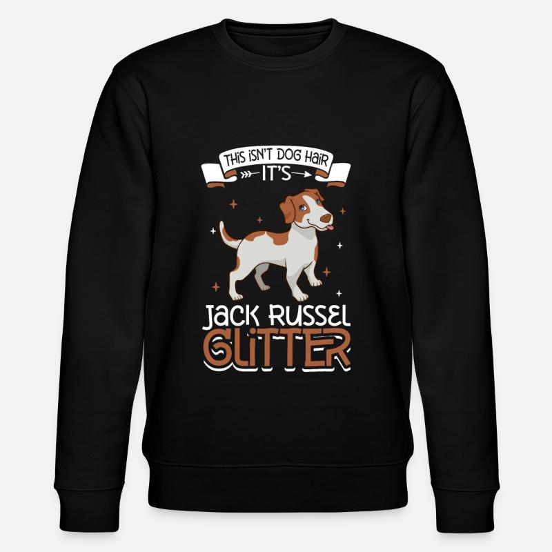 Jack Russel Glitzer - Stanley/Stella Unisex Bio-Sweatshirt CHANGER - Schwarz