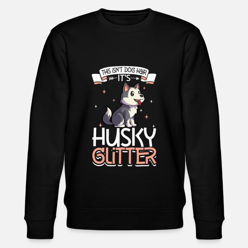 Husky Glitzer - Stanley/Stella Unisex Bio-Sweatshirt CHANGER - Schwarz