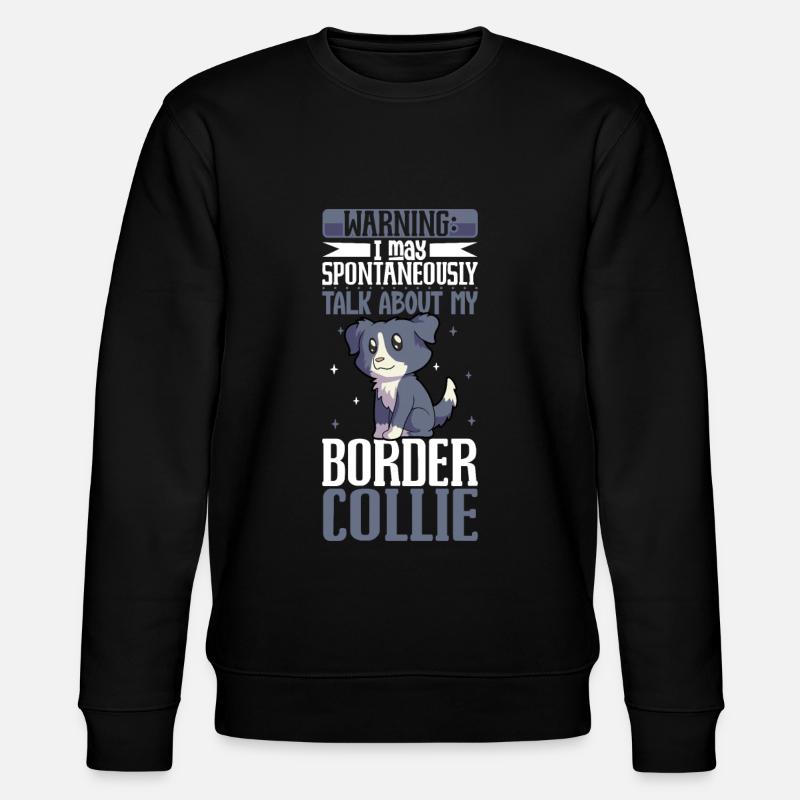 Border Collie Liebhaber - Stanley/Stella Unisex Bio-Sweatshirt CHANGER  - Schwarz