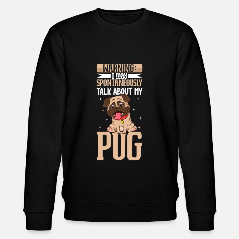 Mops Liebhaber - Stanley/Stella Unisex Bio-Sweatshirt CHANGER  - Schwarz