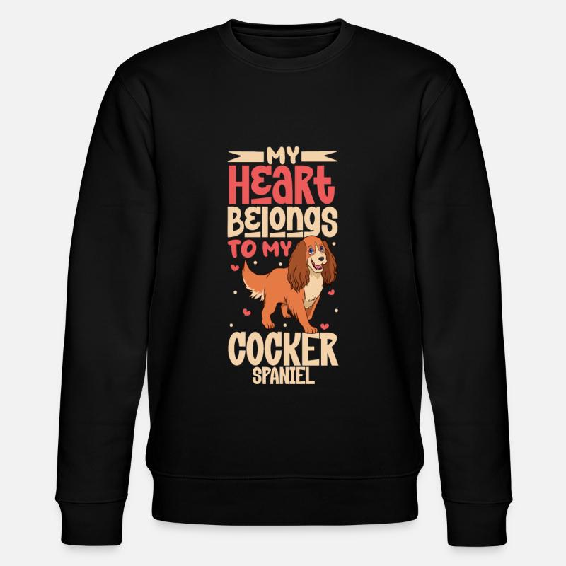 Dog Love - Cocker Spaniel - Stanley/Stella CHANGER Unisex Organic Sweatshirt - black