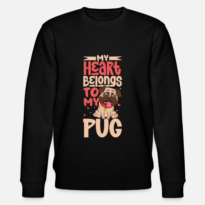 Amour de chien - Carlin - Sweat bio CHANGER Stanley/Stella Unisexe - noir
