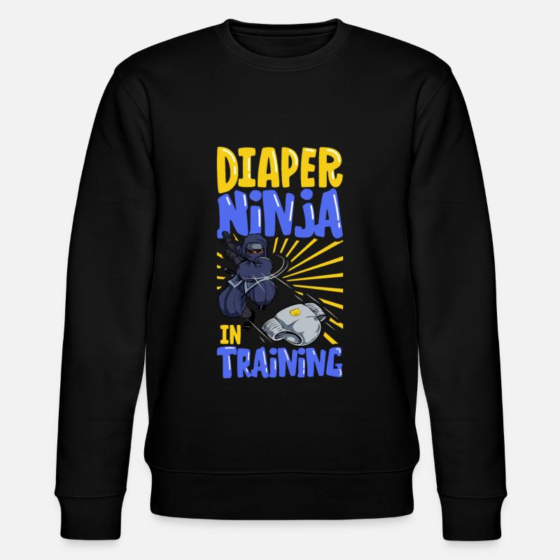 Diaper Ninja - Changer les couches - Sweat bio CHANGER Stanley/Stella Unisexe - noir