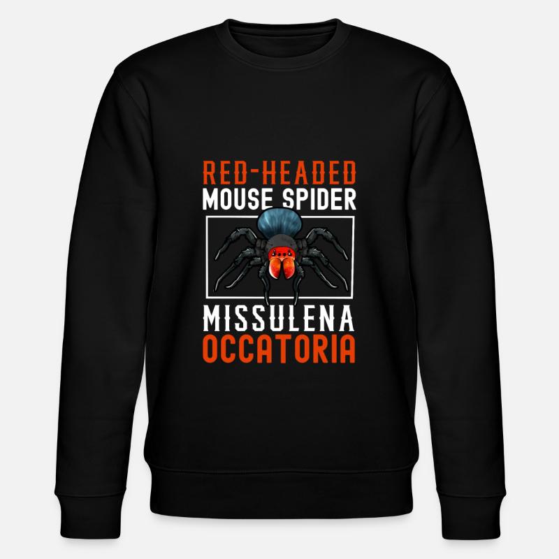 Little Red-headed Mouse Spider - Stanley/Stella CHANGER Unisex Organic Sweatshirt - black