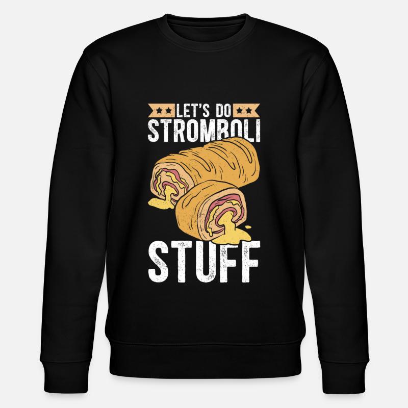 Stromboli Pizza Calzone Strombolis Geschenk - Stanley/Stella Unisex Bio-Sweatshirt CHANGER  - Schwarz