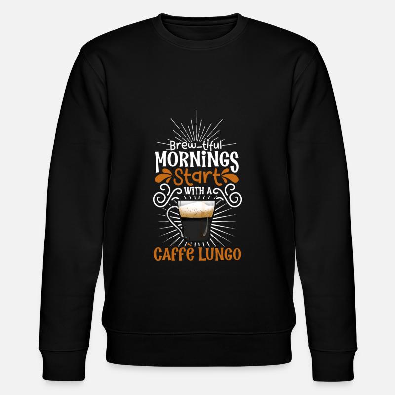 Bonjour avec Caffè Lungo - Sweat bio CHANGER Stanley/Stella Unisexe - noir