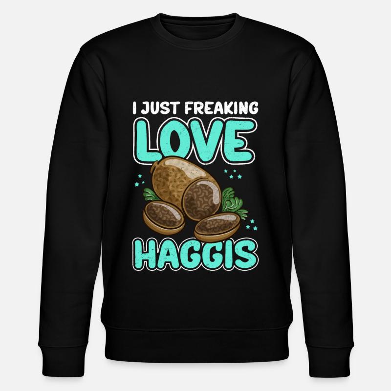 Haggis Scottish Dish Gift - Stanley/Stella CHANGER Unisex Organic Sweatshirt - black