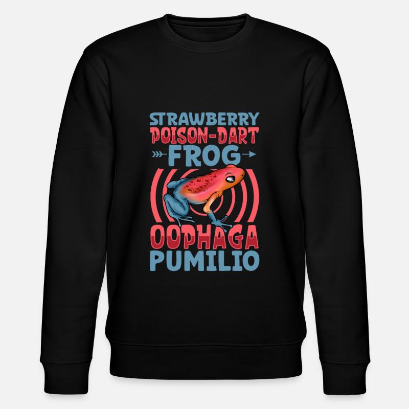 Erdbeerfröschchen - Stanley/Stella Unisex Bio-Sweatshirt CHANGER  - Schwarz