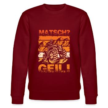 Matsch Geil! Quads Quadfahrer vintage Geschenk - Stanley/Stella Unisex Bio-Sweatshirt CHANGER  - Burgunderrot - Vorne - Nik (191cm) & Marisol (170cm)