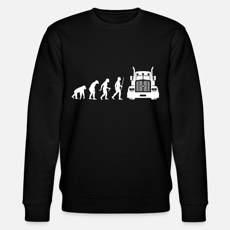 Evolution LKW-Fahrer - Stanley/Stella Unisex Bio-Sweatshirt CHANGER  - Schwarz