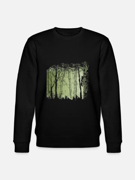 Eichhörnchen im Wald - Stanley/Stella Unisex Bio-Sweatshirt CHANGER  - Schwarz