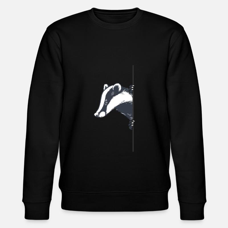 Süßes Dachs Geschenk - Stanley/Stella Unisex Bio-Sweatshirt CHANGER  - Schwarz