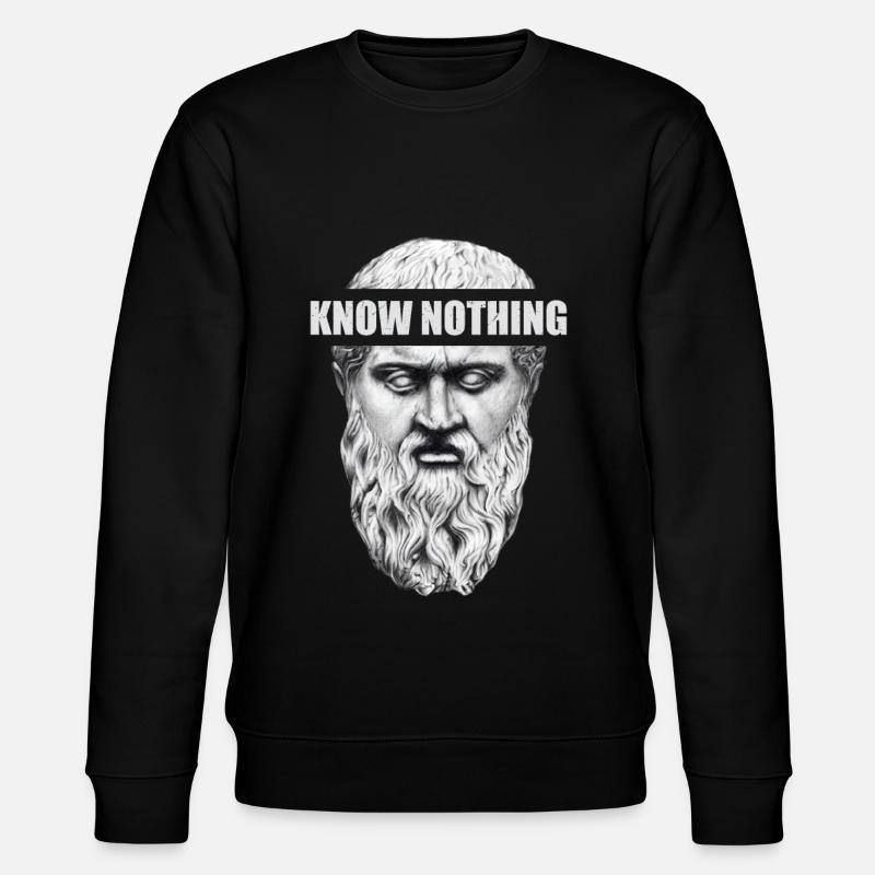 Platon Sokrates Aristoteles vide noget Delphi - Stanley/Stella økologisk unisex-sweatshirt CHANGER - sort