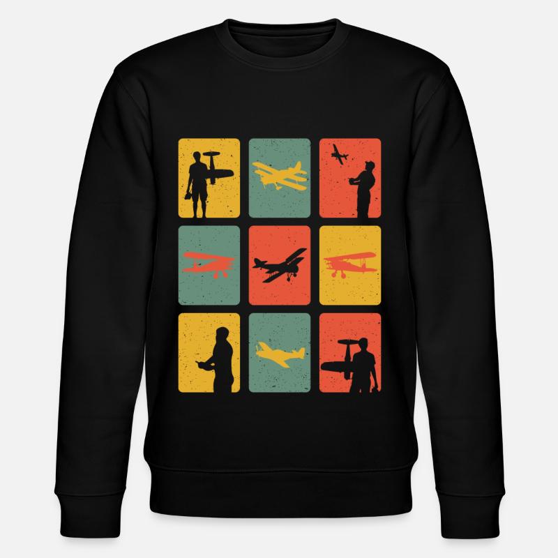Retro Modellflug Modellflieger Modell - Sweat bio CHANGER Stanley/Stella Unisexe - noir