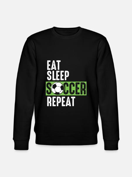 Eat Sleep Soccer Repeat - Stanley/Stella CHANGER Unisex Organic Sweatshirt - black