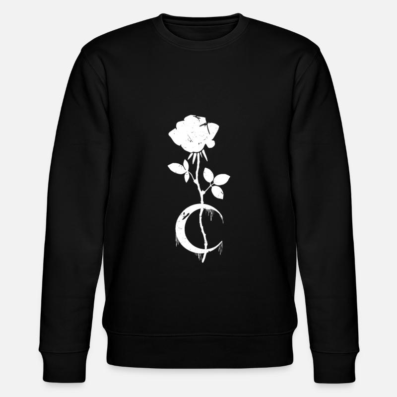 Occult Moon Rose Gothic - Stanley/Stella CHANGER Unisex Organic Sweatshirt - black