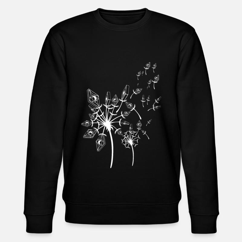 Dandelion Cutting Insert CNC - Stanley/Stella CHANGER Unisex Organic Sweatshirt - black