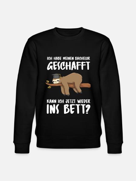 Bachelor geschafft Abschluss 2022 Faultier - Stanley/Stella Unisex Bio-Sweatshirt CHANGER  - Schwarz