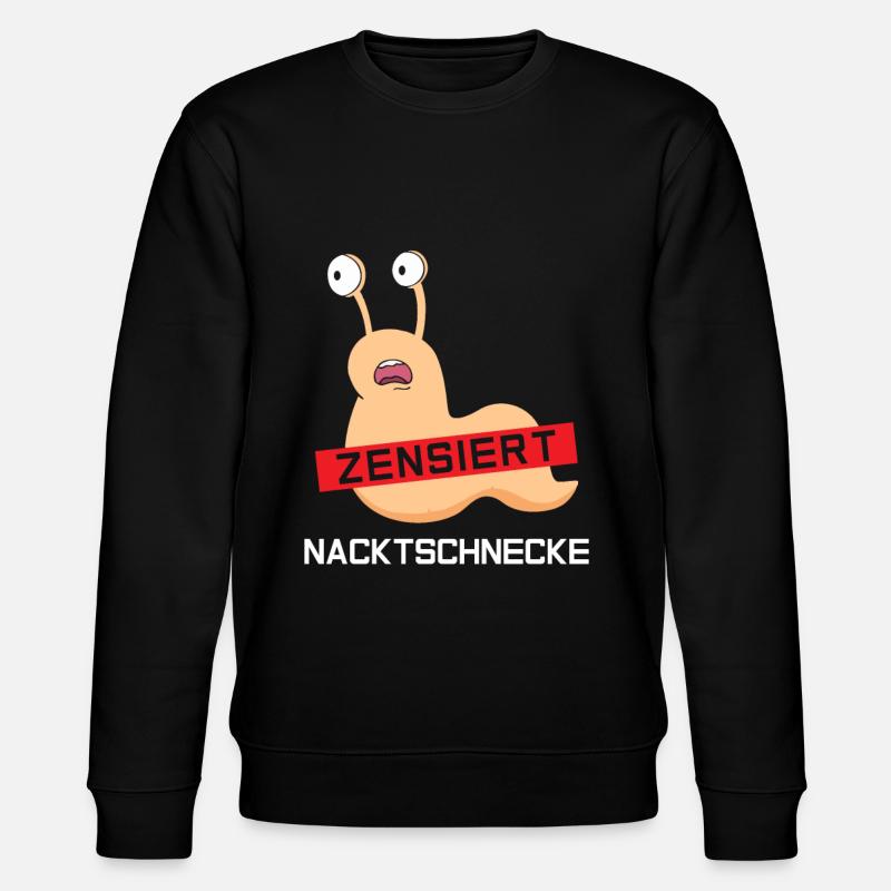 Nacktschnecke Zensiert - Stanley/Stella Unisex Bio-Sweatshirt CHANGER  - Schwarz