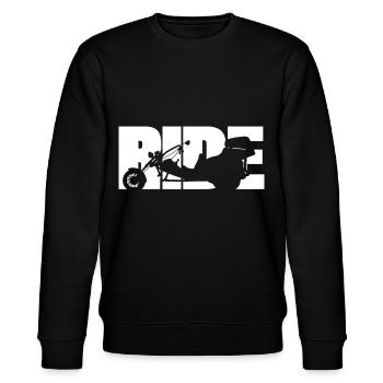 Ride Trike - Stanley/Stella Unisex Bio-Sweatshirt CHANGER  - Schwarz - Vorne - Nik (191cm) & Marisol (170cm)