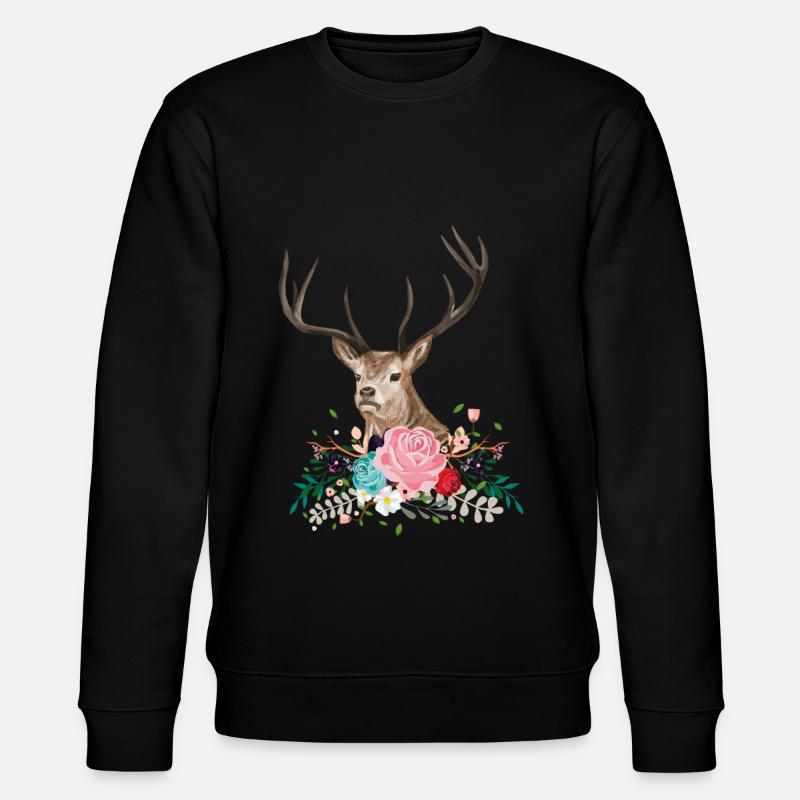 Fleur de cerf - Sweat bio CHANGER Stanley/Stella Unisexe - noir