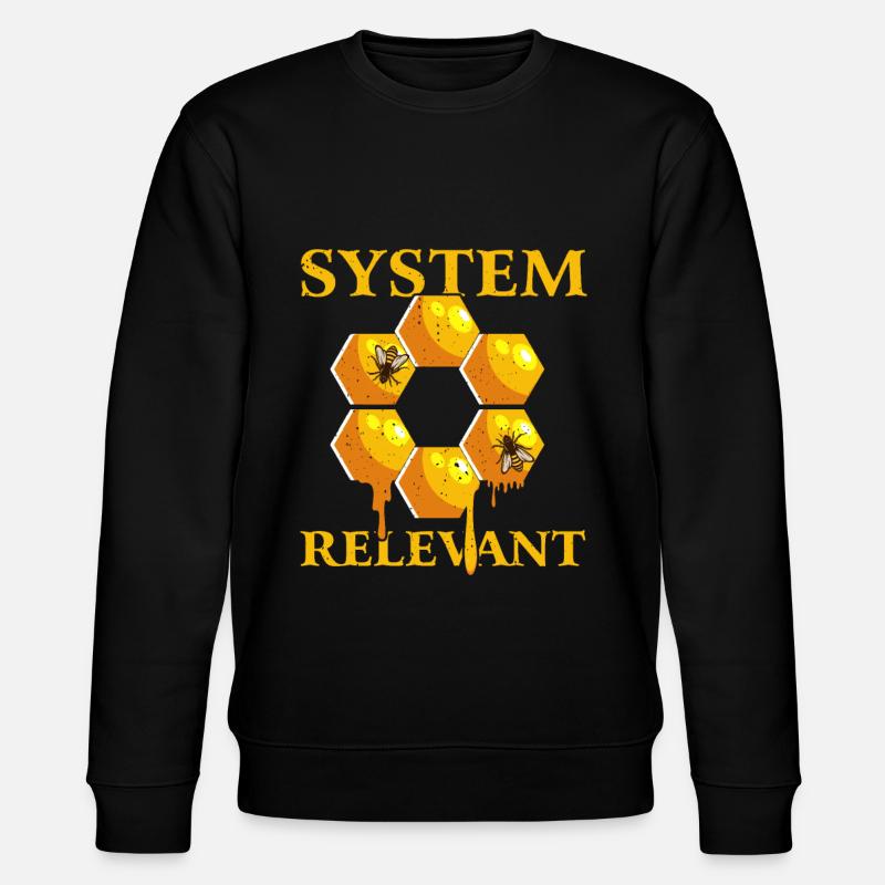 Biene System Relevant - Stanley/Stella Unisex Bio-Sweatshirt CHANGER  - Schwarz