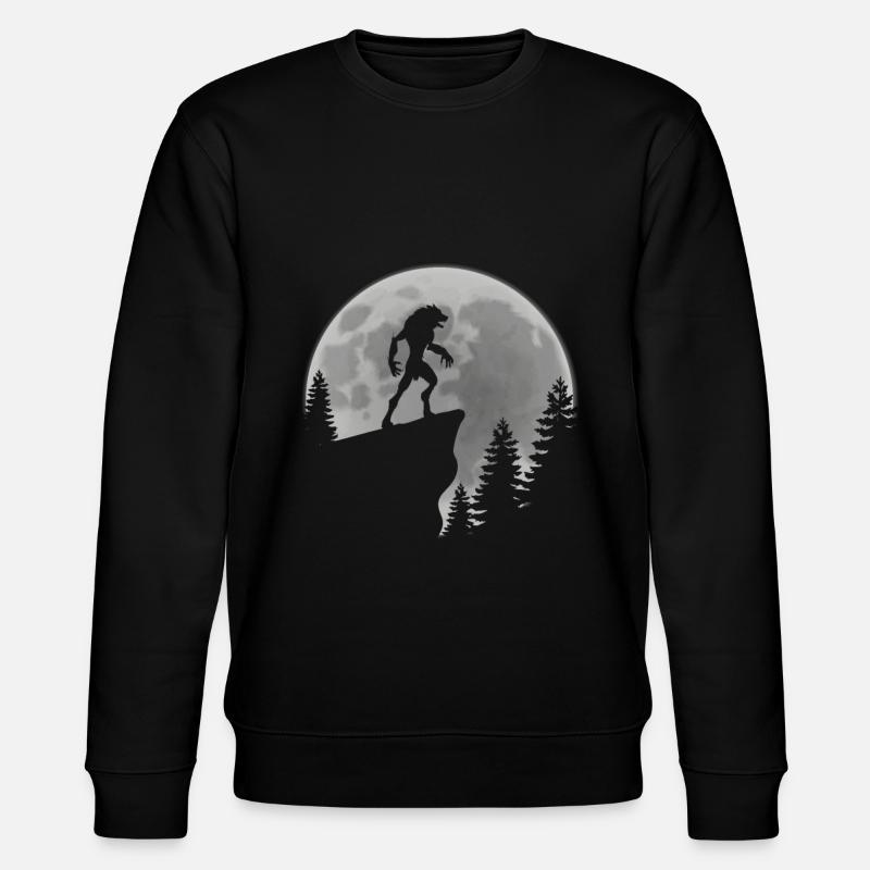 Werwolf Vollmond - Stanley/Stella Unisex Bio-Sweatshirt CHANGER  - Schwarz